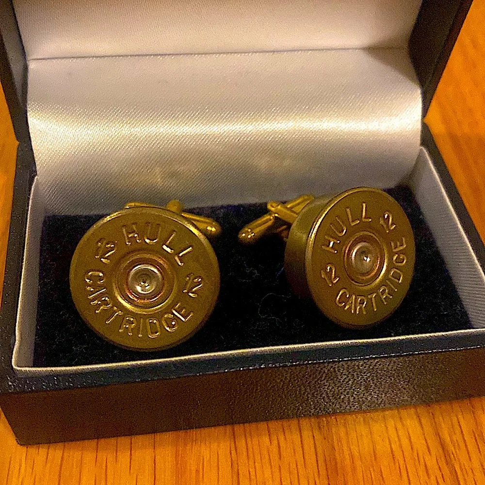 Gold Plated Shotgun Shell Cufflinks